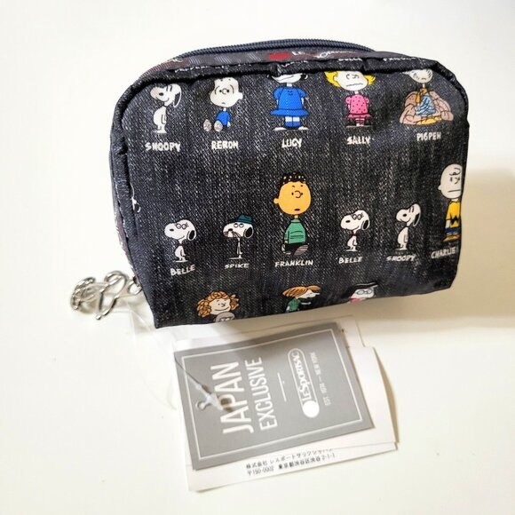 LeSportsac x Snoopy All Star Peanuts Small Pouch Coin Purse Wallet Cartoon Gift - Picture 1 of 5